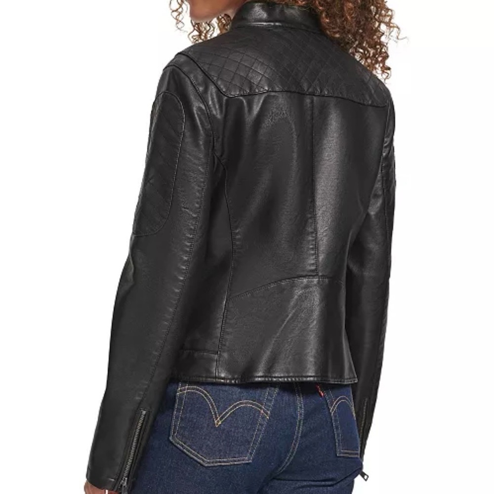 Levi's Black faux Leather Jacket - Picture 3 of 8